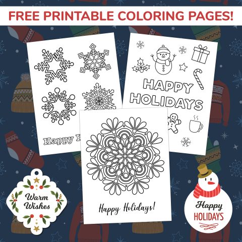 Holiday coloring pages