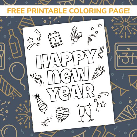New Year coloring pages