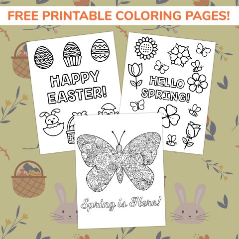 Spring coloring pages