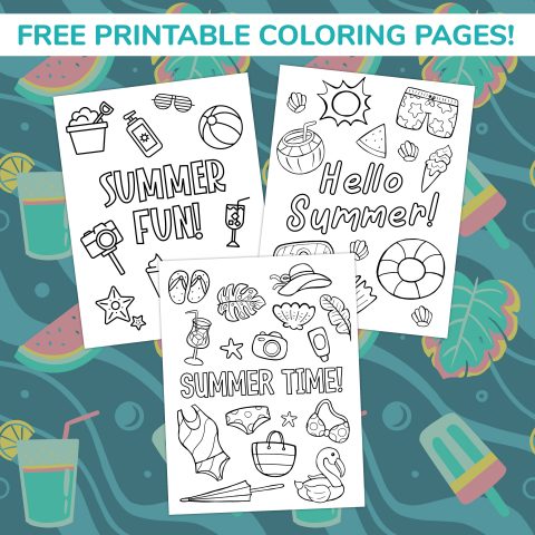 Summer coloring pages 2021